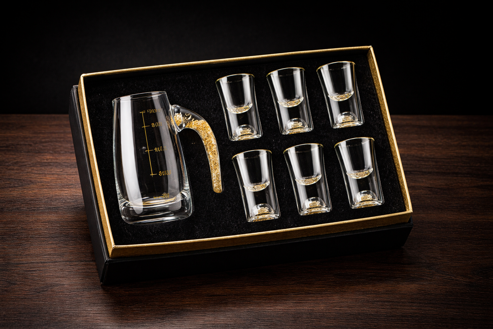 Gold Foil Baijiu Dispenser Set